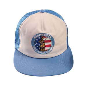 Minnesota National Guard Hat Snapback Men's Blue White Trucker‎ Cap